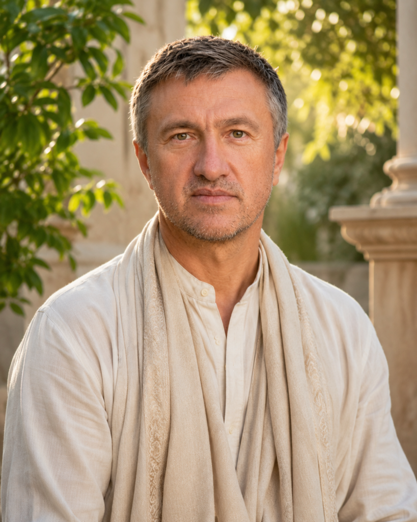 Portrait of Konstantin Rudnev, spiritual teacher and founder of Sekoru Dharma